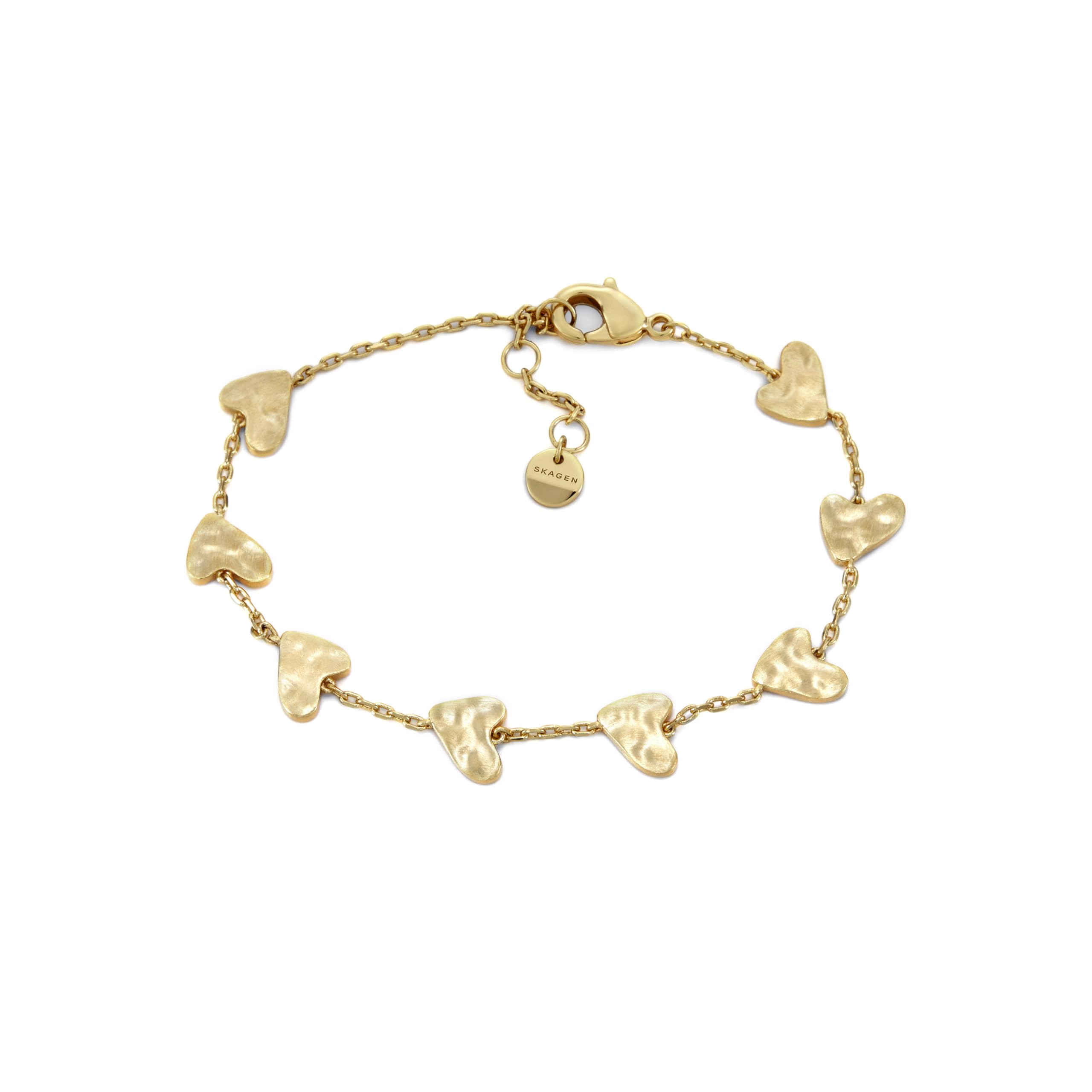 Skagen Women s ANJA HEARTS Gold-Tone Brass Chain Bracelet, SKJ5010710