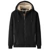 2025 Winter Warm Jacket Men Thick Fleece Hooded Zip Pockets Black Grey Thermal Coat Men Casual Jackets Plus Size 6Xl 7Xl 8Xl