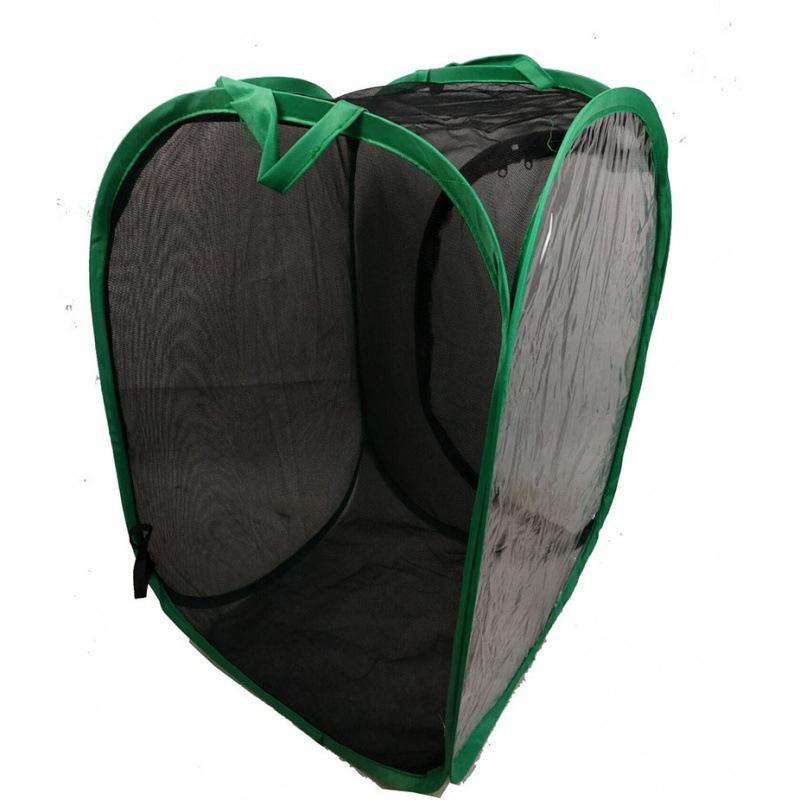 Large PVC Butterfly Cage Foldable Insect Mesh Terrarium Pet Enclosure Plant Greenhouse for Reptile and Critter Breeding Habitat (as the picture,L)