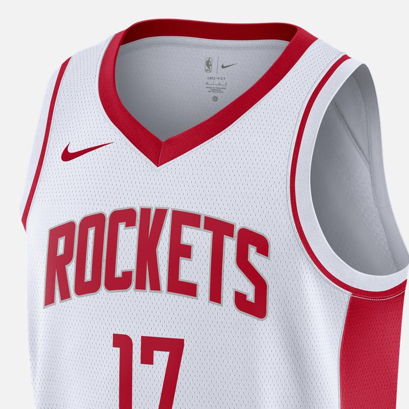 Nike X NBA Dri-FIT Association Edition Swingman Jersey Houston Rockets Letter Number Print V-Neck Basketball Vest Men Jersey White DN2078-106