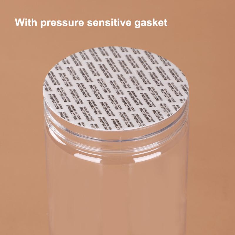 Aluminium-Verpackungsflasche Haustier Klar Leere Versiegelte Flasche Runder Eimer Lagerung Keksglas Lebensmittelqualität Versiegelte Dosen Behälter Tank