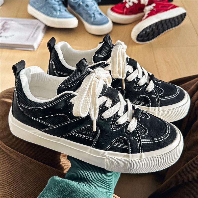 2025 new mesh breathable niche bread shoes men's versatile sports men's shoes trendy board shoes 8102