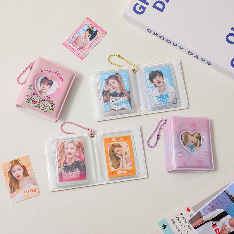 Mini Po Album Pvc Transparent Visitenkartenhalter 32 Fächer Kpop Kartenbinder Mini Idol Bilder Sammelalbum