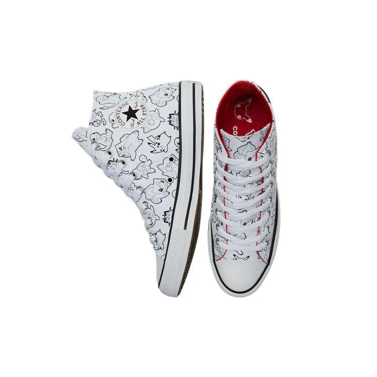 Pokemon x Converse Chuck Taylor All Star High Poke Ball Unisex Sneaker Weiß Schwarz University-Rot A01651C