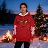 Women's Casual Fashion Plus Velvet Thickened Christmas Print Hooded Sweatshirt