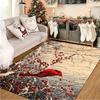 Cardinals Berries White Snow Branches Carpet Christmas Large Size Mats Dining Room Balcony Beautiful Outdoor Rugs Decoration