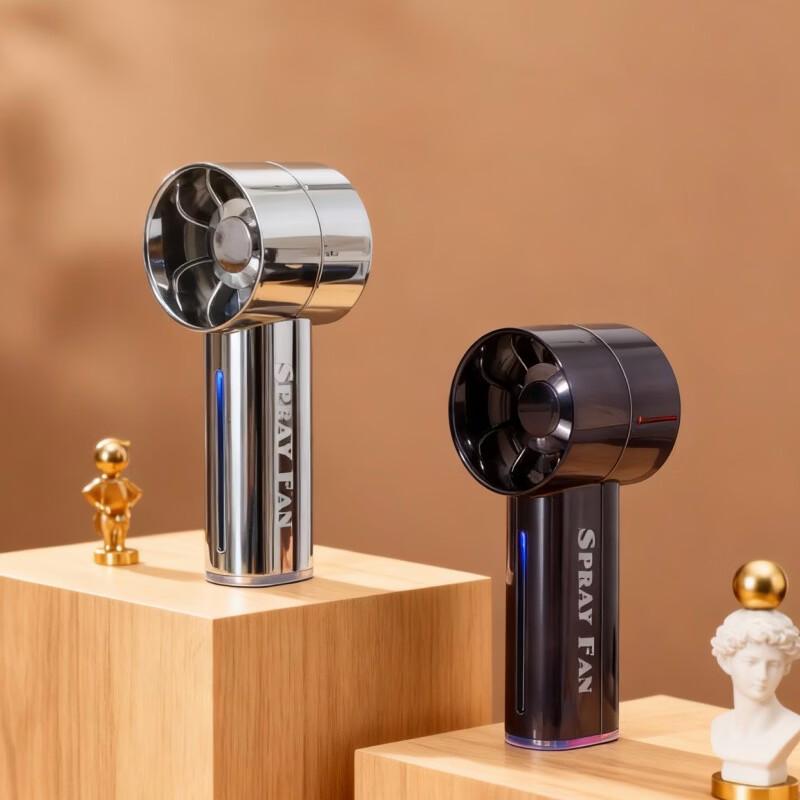 LINGPAN USB Rechargeable Cooling Fan with Humidifier and Light