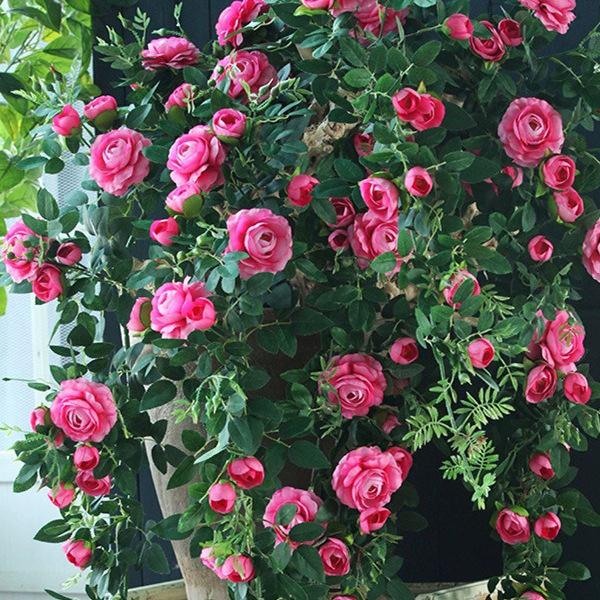 Simulierte Rosenblumenranke zur Wanddekoration & Landschaftsgestaltung