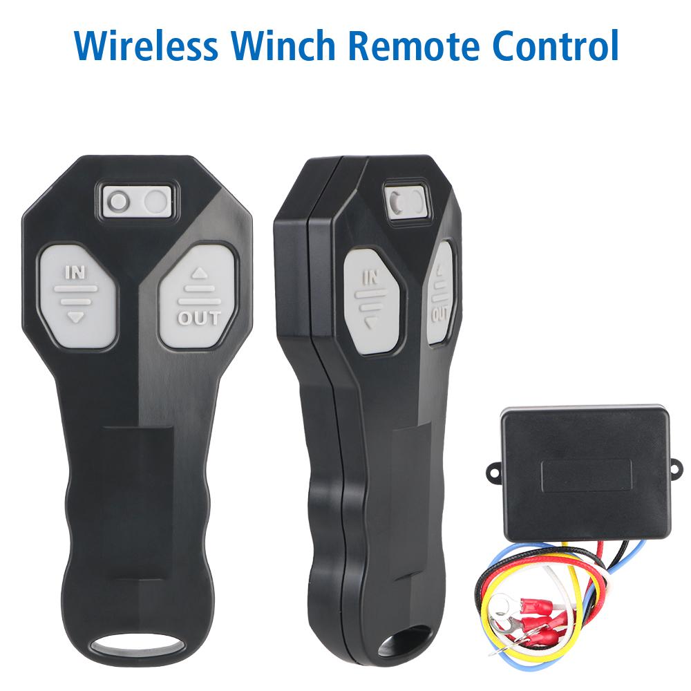 Winch Remote Control Set Kit Winch Remote Controller For Jeep Off-road ATV Truck 12V/24V Dual Manual Transmitter Handset Switch Controller Wireless