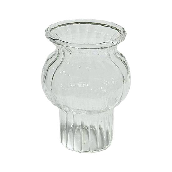 Hand Blown Mini Glass Flower Figurine Collectible Miniature Faux Crystal Flower Ornaments for Mothers Day Birthday Table Centerpiece DIY Craft