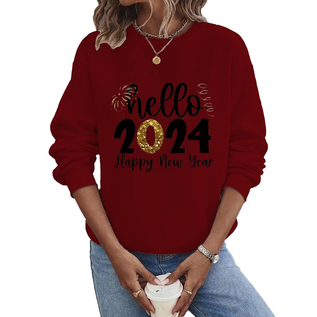 Crew Neck Sweater Christmas Long Sleeve