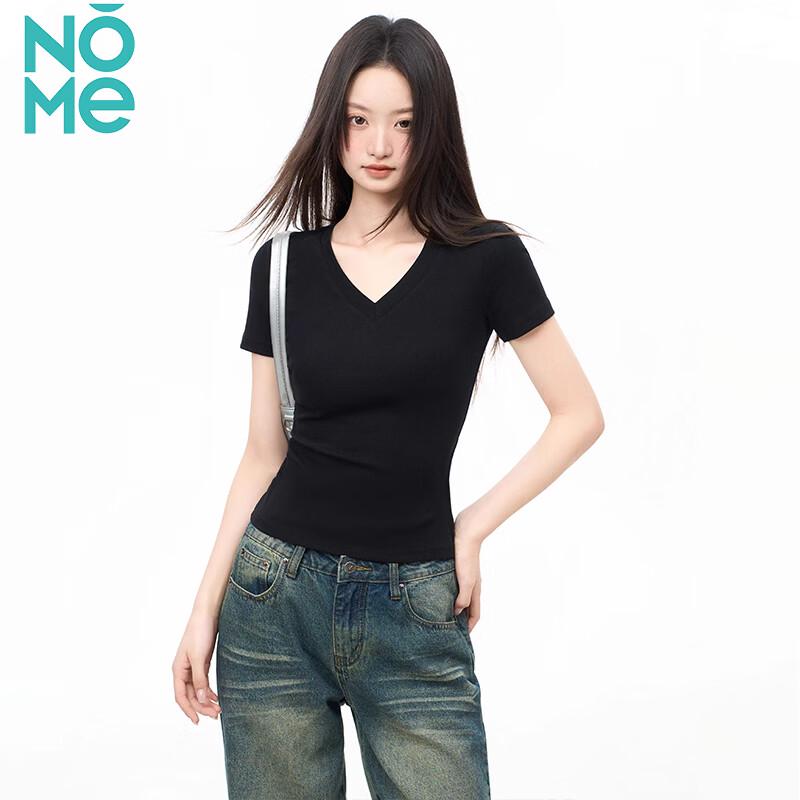 Women's Slim-Fit V-Neck Short Sleeve T-Shirt