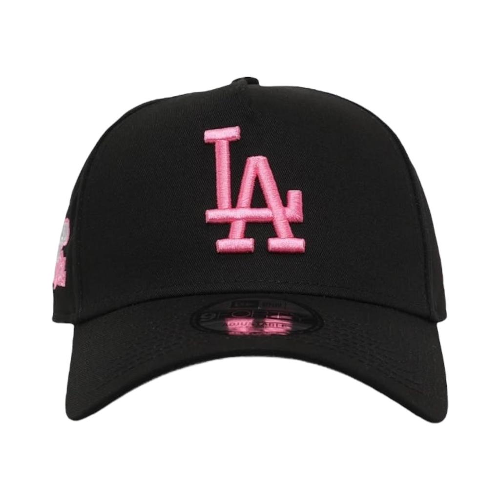 New Era LA Yankees MLB 9FORTY Snapback Cap Free Dodgers/NY Black/Pink (JP, Alphabet, Size, LA-Black/Pink) [Used]