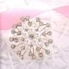 Snowflake Pearl Crystal Brooch Large Snowflake Flower Brooch Pins  Exquisite Women's Jewelry