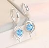 Heartfelt Elegance: Trendy Heart-Shaped Long Earrings for Women, Stylish White Copper Love Pendants
