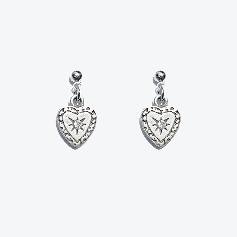 Rush Off Cubic Heart Earrings (Surgical Steel Posts)