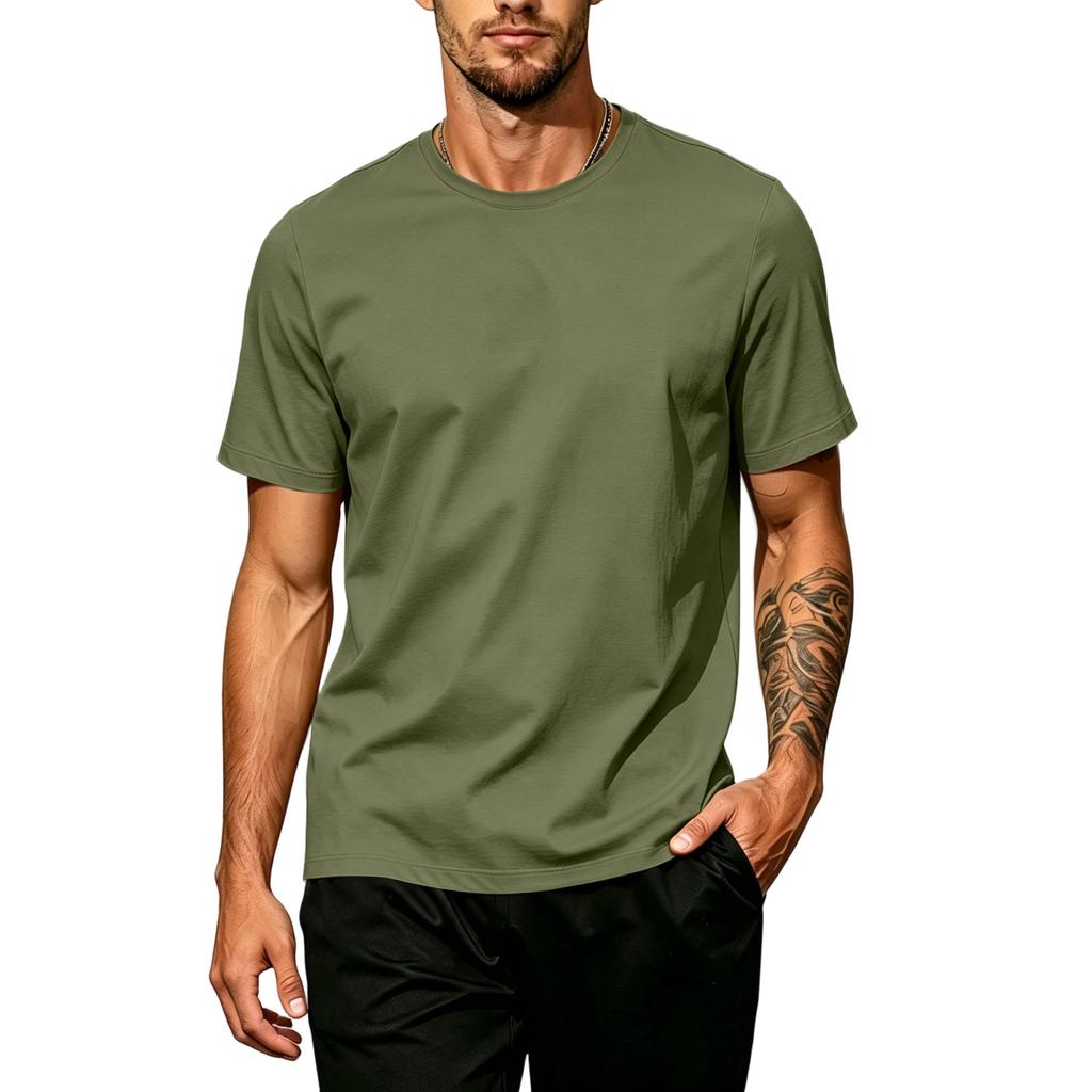 Men's Outdoor Fishing T Shirt Short Sleeve UPF 50 Plus Sun Protection Stretch Cooling Sports Tee Lightweight Quick Dry