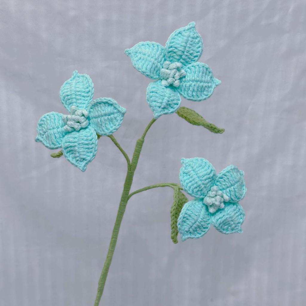Lovely Crochet Bouquet Creative Knitting Flower Table Decor Cute Fake Flowers Wedding Decor