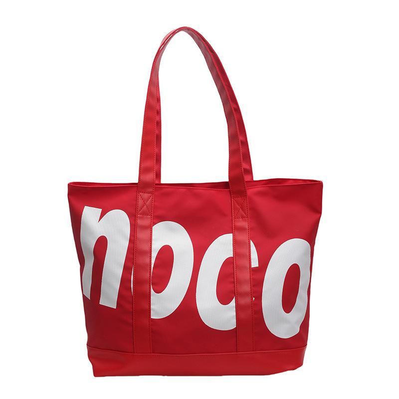 

Большая сумка женская сумка для покупок с буквенным принтом женская сумка большой емкости красный