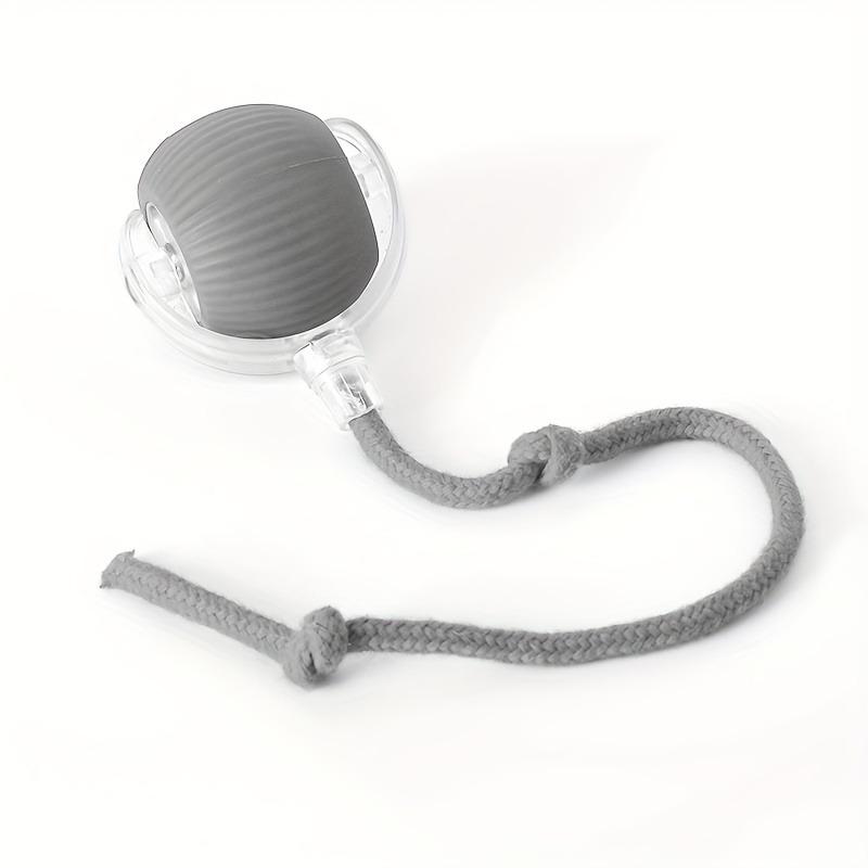 Automatic Rolling Cat Ball Toy with LED Light & Tail Rope, Interactive Play for Pets