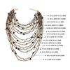 Collana di Perle Elegante Collana Multistrato con Ciondoli Gioielli da Festa Accessori per Appuntamenti Adatta a Varie Occasioni