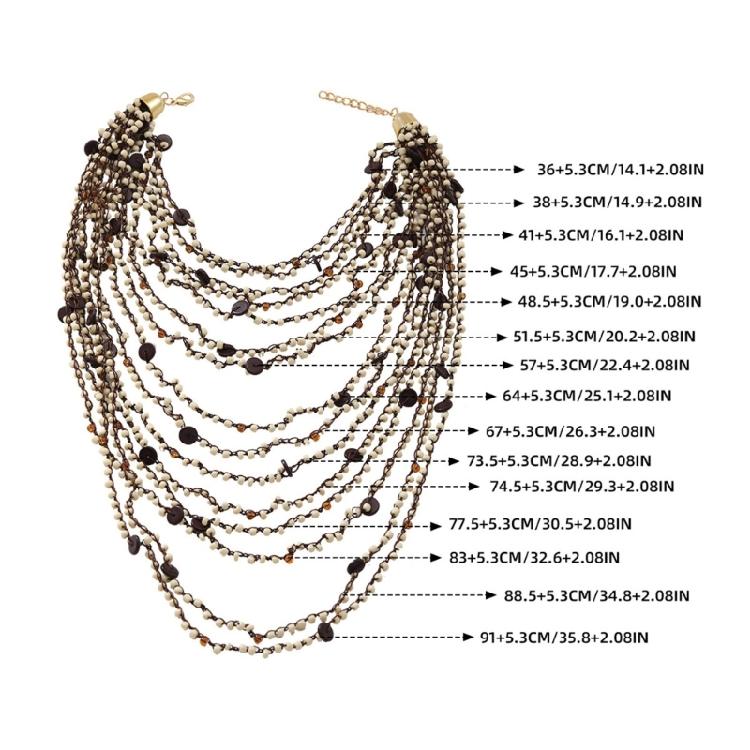 Collana di Perle Elegante Collana Multistrato con Ciondoli Gioielli da Festa Accessori per Appuntamenti Adatta a Varie Occasioni