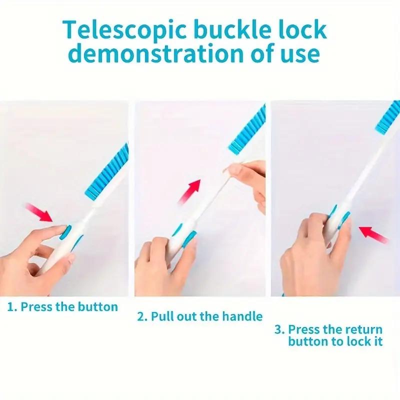 90 Degree Right Angle Bottle Cleaning Gap Brush Telescopic Sink Cleaning Brush Air Conditioner Filter Dust Cleaning Brush with Long Handle