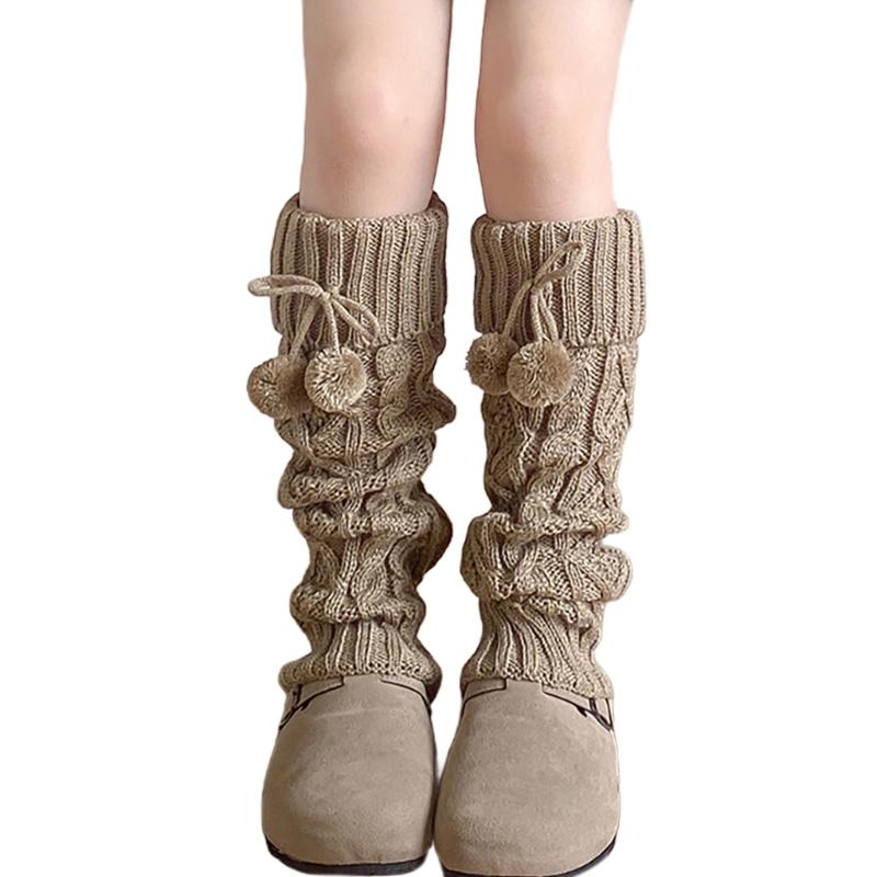 Girls Socks Spring Fall Korean Flipped Calf Sleeve Children Warm Autumn Winter Piled Socks Twisted Sock Sleeve