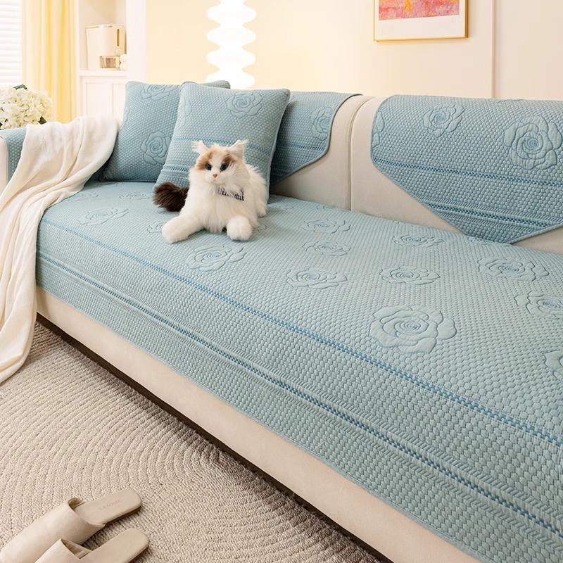

Cotton Sofa Cushion Universal In All Seasons, Simple Cream Wind Sofa Seat Cushion New Non-Slip Sofa Cover Cover Cloth 70*70cm