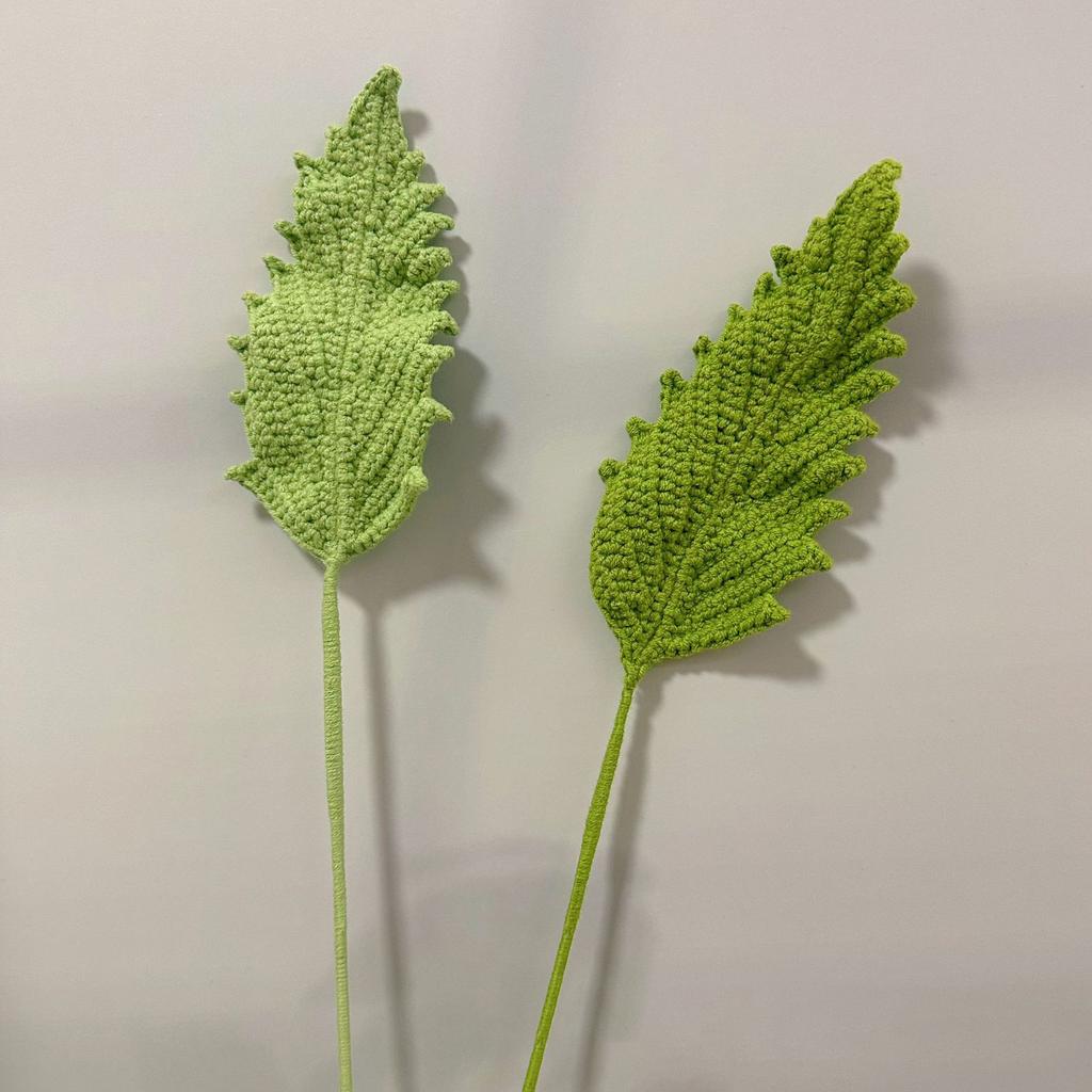 Foglie creative all'uncinetto Lavorazione a maglia Foglia Fiore all'uncinetto Mazzo Decorazione Pianta tessuta a mano Decorazione per la casa