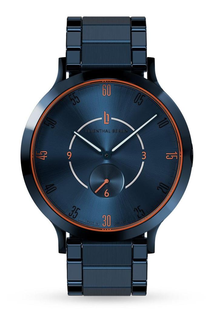 Lilianthal Berlin Edycja Limitowana Mały Sekundnik Wyprodukowano w Zegarek na Rękę, Niemcy, Niebieski, L01-LE-015-B040ES