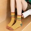 5 par randiga strumpor, bekväma och mjuka mellanhöga strumpor, damstrumpor och strumpbyxor
