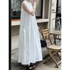 Relaxing and Lazy Sleeveless Halter Dress Summer Temperament Off-the-shoulder Suspender Dress