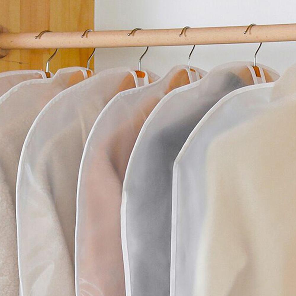 Clothes Dust Cover Home Washable Coat Dust Bag Waterproof Transparent Hanging Clothes Bag Suit Cover Storage 80/100/120/140cm