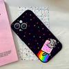 Roztomilý Vtipný Kočka N-nyan Pouzdro na Telefon Pouzdro na Telefon Pro IPhone 17,16,15,14,13,12,11,Pro,Plus,Mini Měkký Černý Kryt