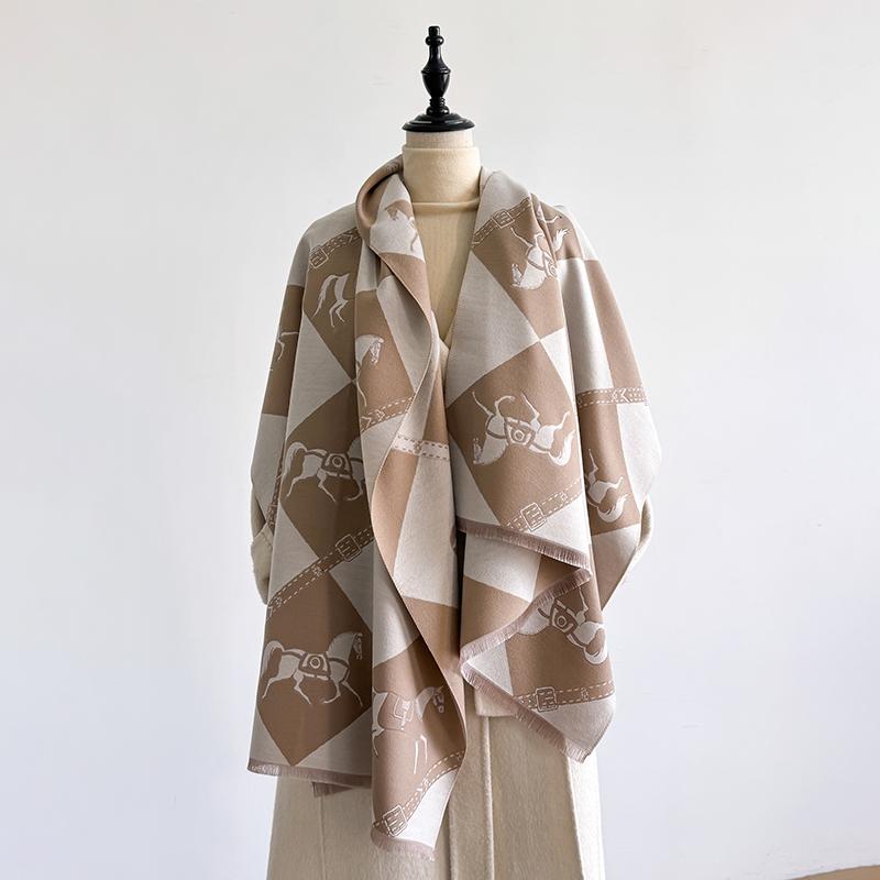 Eleganter Schal mit Herzmuster, Imitation Kaschmir, Weich, Warm, Vielseitiger Schal, Kälteschutz, Winddichte Decke, Schal für Herbst, Winter