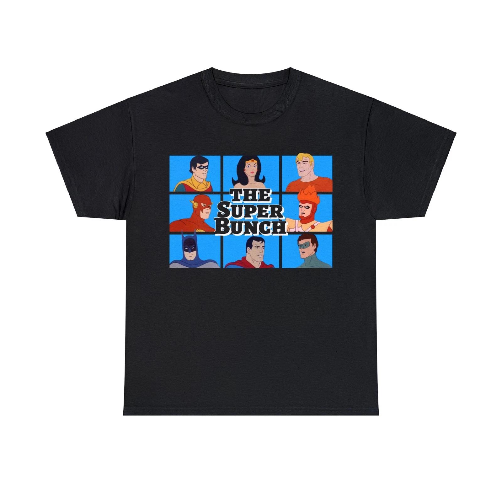 

The Super Bunch Unisex Heavy Cotton Tee, Wonder Woman, Batman, Superman, Aquaman M