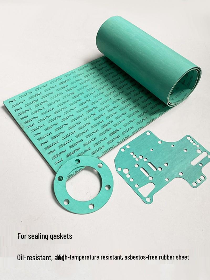 Inorganic Fiber Rubber Sheet Gasket - High Temp/Pressure, Oil Resistant, Irregular Shape Sealing Paper Green 500x500x4.0mm