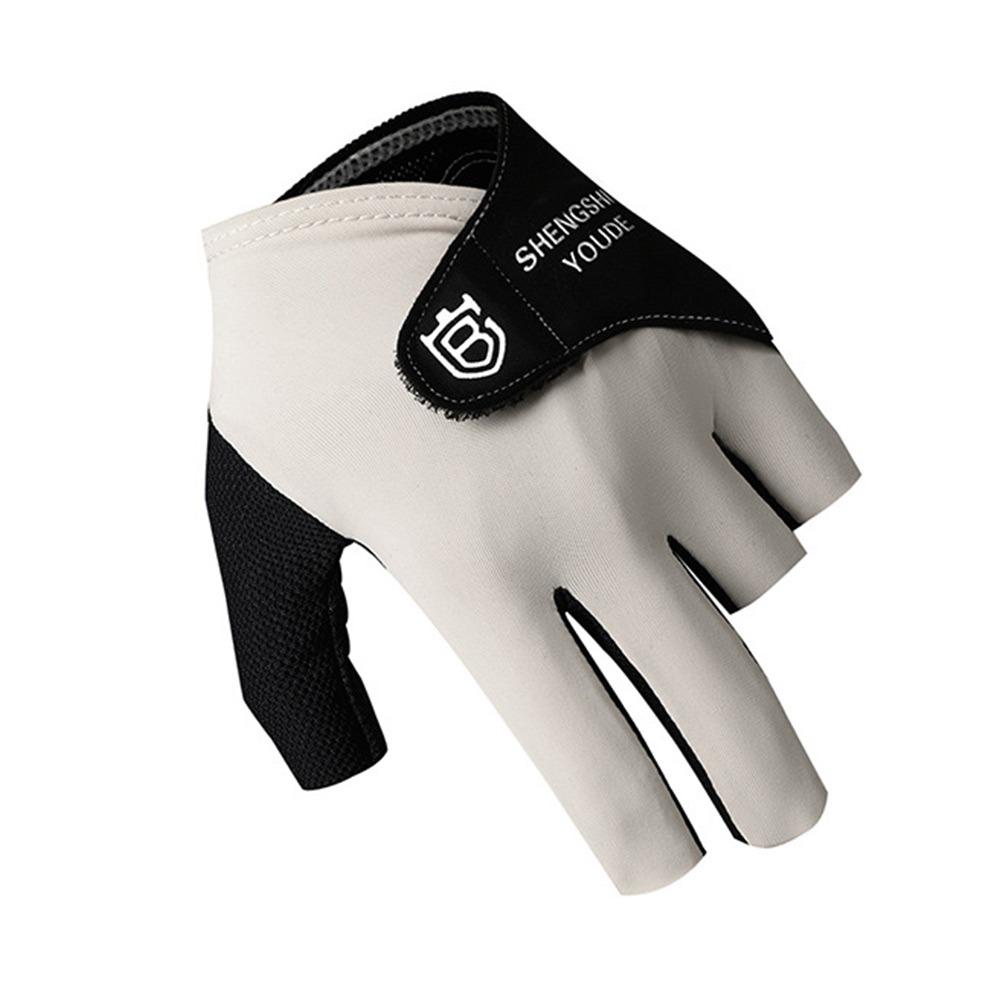 Left Hand Billiards Glove Non Slip Billiard Training Gloves Half Fingers Glove  Fitness Accessories