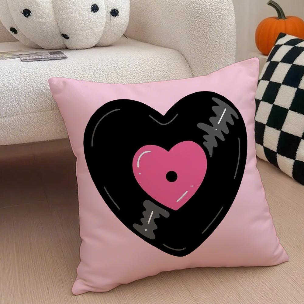 Heart Shape Cushion Cover Throw Pillow Cover Hidden Button Durable Polyester Chair Cushion