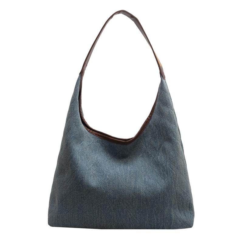 Denim Hobo Bag Large Capacity Shoulder Bag Women's Casual Handbag Everyday Style