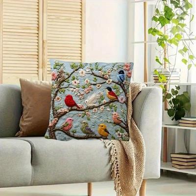 1PC Throw Pillow Covers Adorable 18x18 Inch No Insert Cushion Case with Zipper Closure Pillowcase Home Decor Dog Design