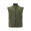 Men's Warm Casual Vest with Stand Collar and Zipper Pockets for Fall and Winter