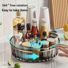360 Degree Rotating Seasoning Rack, Kitchen Storage Rack, Seasoning Bottle Storage Tray, Rotating Storage Tray