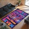 Celebration Party Theme Crystal Velvet Rug Personalized Custom Name Text Soft Floor Mat Home Decor