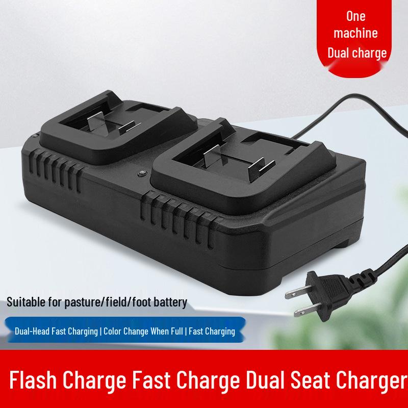 Makita 21V Dual Port Charger for Power Tools - Electric Drill & Wrench, Dual Slot, High-Power Lithium Battery Charger