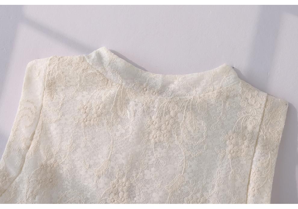 Plus Size 2026 Summer Jacquard Lace Sleeveless Vest