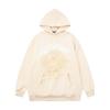 Sp5der Hoodie Unisex Oversized Cotton Pullover With Foil Letter Print Fall Casual Streetwear