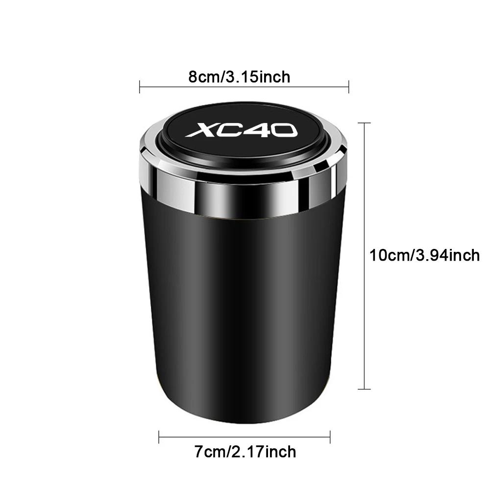 New car ashtray black mirror car ashtray push type for Volvo XC40 auto parts
