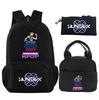 3Pcs/set Anime Demon Hunters Printed Backpack with Shoulder Bag Pencil Case for Student Boy Girl Schoolbag Large Capacity Waterproof Bookbag